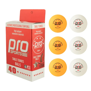 توپ پینگ پنگ پرو اسپرتز مدل 6 ستاره PS-006 بسته 6 عددی