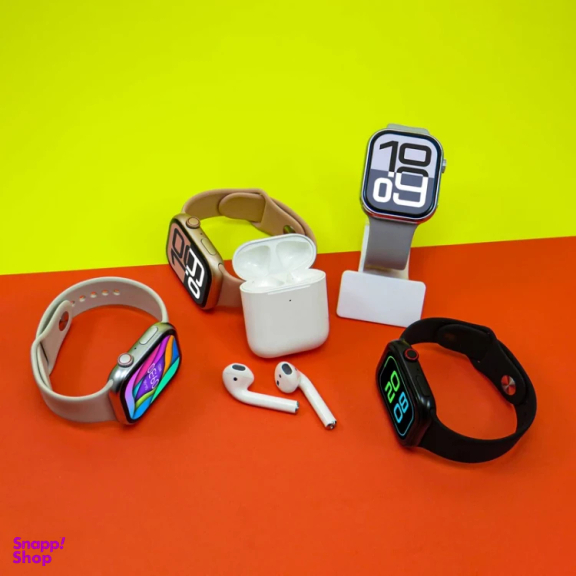 ساعت هوشمند ورنا مدل W46 Max به همراه هندزفری بی سیم طرح اپل مدل Airpod