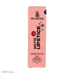 رژ لب جامد مات برانوس مدل Long Lasting شماره 610 رنگ قرمز