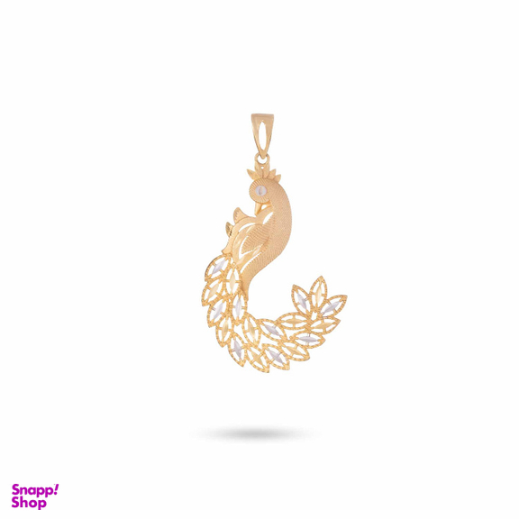 پلاک گردنبند طلا 18 عیار زنانه میلی گالری طرح طاووس کد MT1797