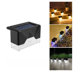 چراغ خورشیدی طرح لب پله ای مدل SOLAR  LIGHTS مجموعه 12 عددی