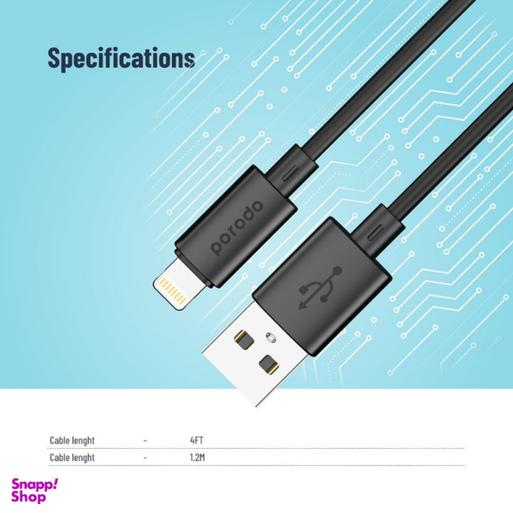 کابل شارژ لایتنینگ 3 آمپر پرودو مدل PB-3AALC
