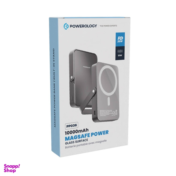 پاوربانک پاورولوژی مدل MagSafe PPBCHA36 ظرفیت 10000 میلی‌ آمپر‌ ساعت