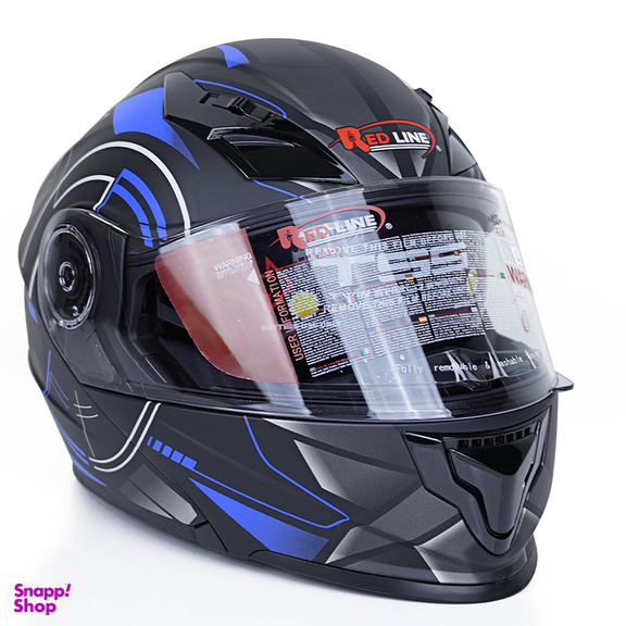 کلاه کاسکت فک متحرک ردلاین مدل 939 طرح Blue Time به همراه کاور