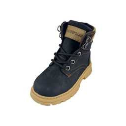 نیم بوت پسرانه طرح Caterpillar کد CT23 رنگ مشکی