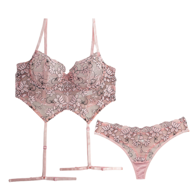 لباس خواب زنانه برتا مدل توری فنردار کد 2600EMP رنگ صورتی چرک