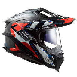 کلاه کاسکت ال اس تو مدل MX701 Carbon Extend Matt Red به همراه کاور