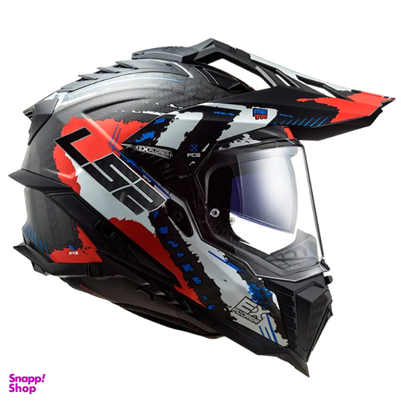 کلاه کاسکت ال اس تو مدل MX701 Carbon Extend Matt Red به همراه کاور