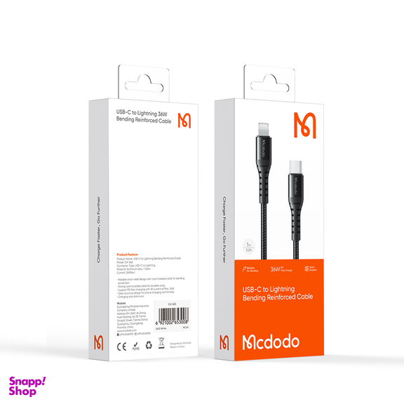 کابل تبدیل USB-C به لایتنینگ مک دودو مدل CA-563 طول 1 متر