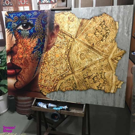 تابلو بوم نقاشی خط چارگوش کد 2585