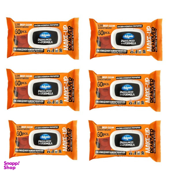 دستمال مرطوب آدونیس مدل 01 شش بسته 60 عددی