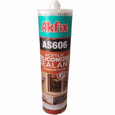 خمیر درزگیر ماستیک سیلیکونایز سفید آکفیکس کد AS606