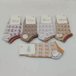 جوراب زنانه طرح سیلور کد 554 بسته 5 عددی