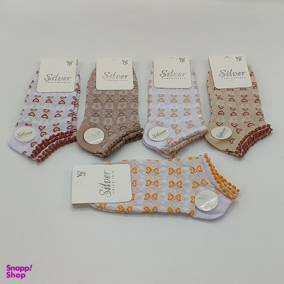 جوراب زنانه طرح سیلور کد 554 بسته 5 عددی
