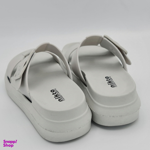 صندل زنانه نیکتا مدل سگک دار کد 503 رنگ خاکستری