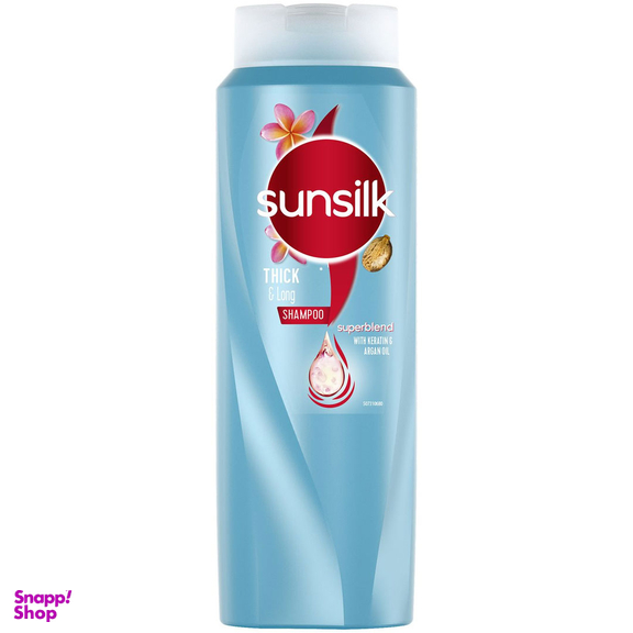 شامپو مو روزانه سان سیلک (Sunsilk) مدل Thick & Long حجم 600 میلی لیتر