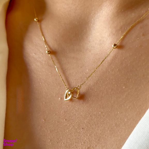 گردنبند طلا 18 عیار زنانه مدل قلب لوکس