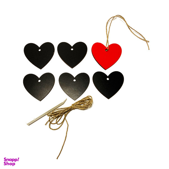 ابزار کادویی و تزئینی طرح قلب مدل LOVE BOARD بسته 6 عددی