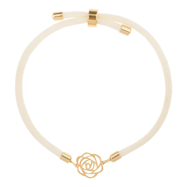 دستبند طلا 18 عیار دخترانه وی وی گلد گالری مدل گل رز کد WS2216