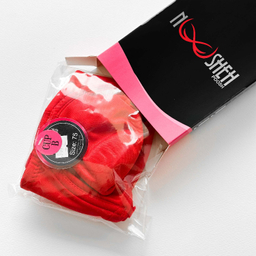 ست شورت و سوتین زنانه نوشه پوش مدل فنردار توری کد 90106 رنگ قرمز