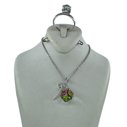 ست و نیم ست زیور زنانه سواروسکی کد 0228