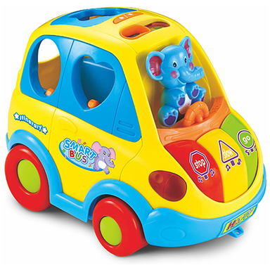 ماشین موزیکال فیلی هولی تویز مدل 896 Learning Educational Toys Cartoon Car Funny Kid Bus Game Matching Game