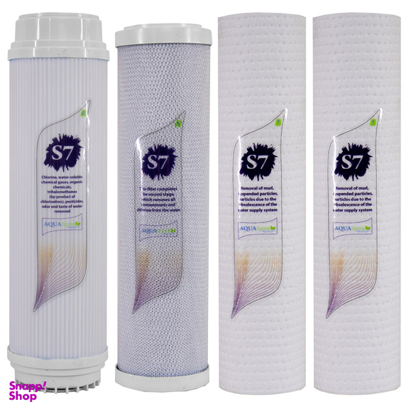 دستگاه تصفیه کننده آب آکوآ اسپرینگ مدل RO-S7-WZ 7700 به همراه رسوب گیر گلیتز و فیلتر مجموعه 4 عددی