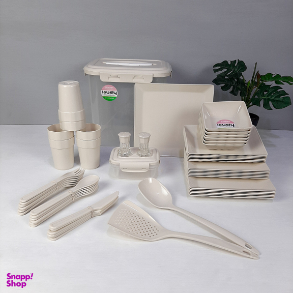 سبد پیک نیک و سرویس مسافرتی لاولی پلاست 58 پارچه کد TIK1160K