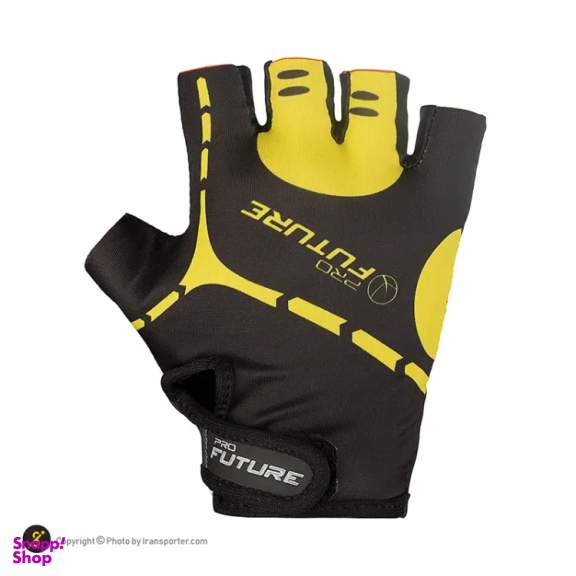 دستکش دوچرخه سواری PRO BIKE کد 12 رنگ مشکی زرد