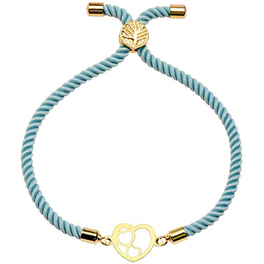 دستبند طلا 18 عیار زنانه کرابو طرح قلب مدل Kr1788