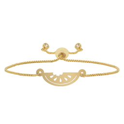 دستبند طلا عیار 750 زنانه شمیم گلد گالری طرح مینیمال هندوانه کد D67-22