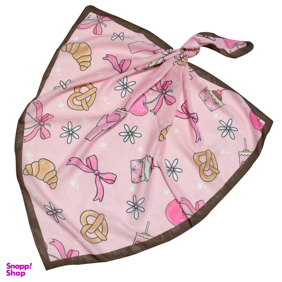 روسری دخترانه آنالیا مدل نخی طرح کروسان کد 10185