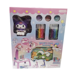 بازی آموزشی رنگ آمیزی ناب سل مدل میز نقاشی پروژکتوردار طرح کرومی