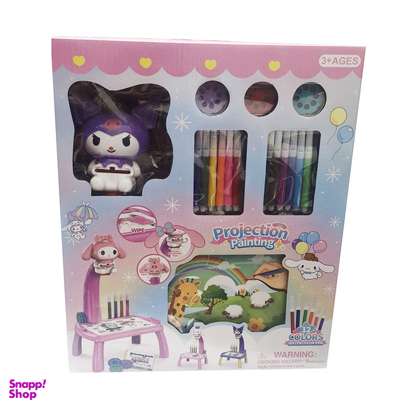 بازی آموزشی رنگ آمیزی ناب سل مدل میز نقاشی پروژکتوردار طرح کرومی