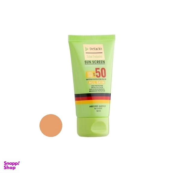 کرم ضد آفتاب رنگی دیفکتو SPF 50 مدل 03 ‌مناسب برای انواع پوست حجم 50 میلی‌ لیتر