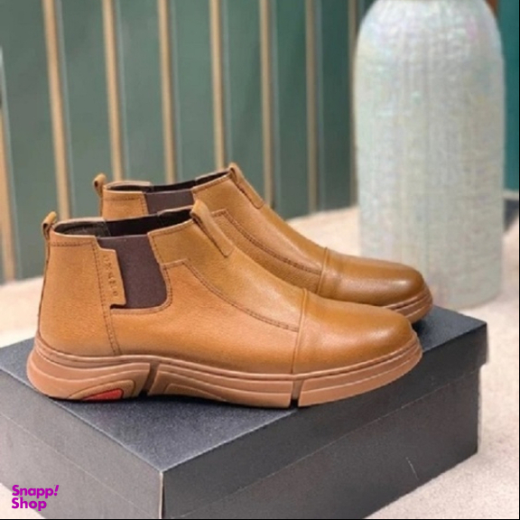 نیم بوت مردانه مدل S3 رنگ گردویی