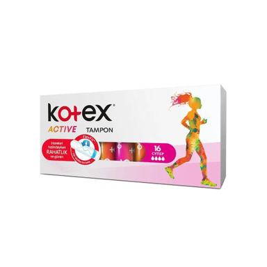 تامپون کوتکس مدل Active Super بسته 16 عددی