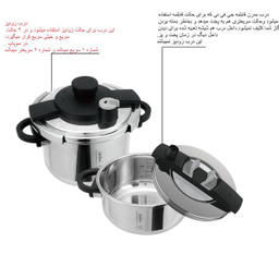 زودپز دوقلو جی فی نی مدل NEW-G02 گنجایش 6 و 4 لیتر