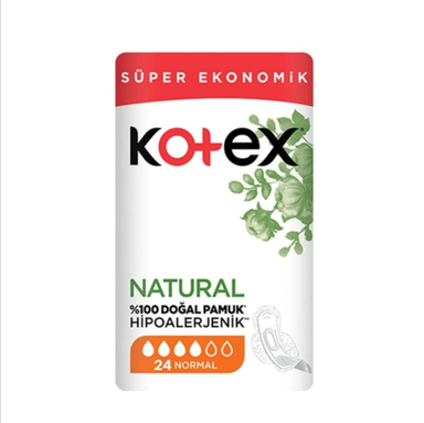 نوار بهداشتی کوتکس مدل Natural کد 01 بسته 24 عددی