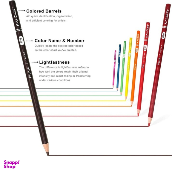 مداد رنگی 520 رنگ جعبه فلزی کالور طرح لاکپشت کد K520