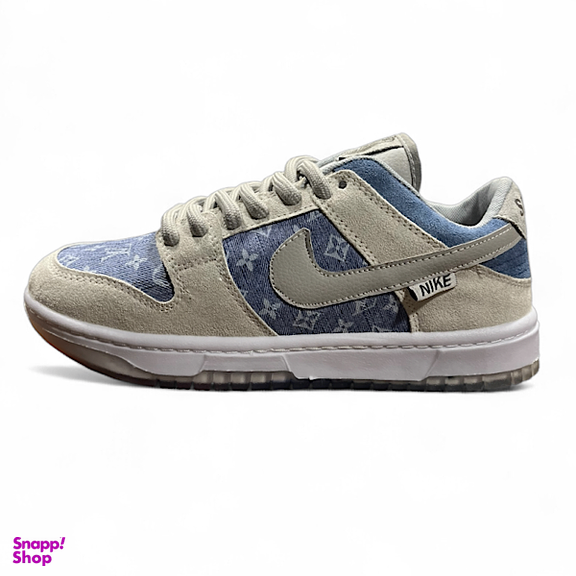 کتانی مردانه طرح نایکی مدل لویی ویتون کد SB رنگ آبی طوسی