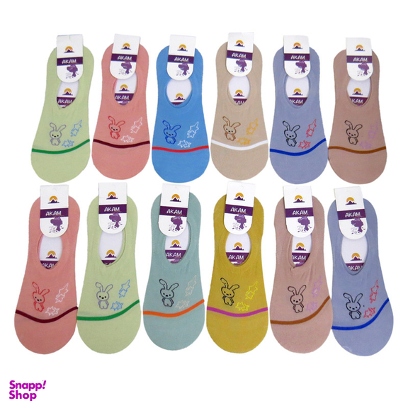 جوراب زنانه آکام مدل 240-10- مجموعه 12 عددی