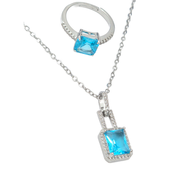 نیم ست زیور زنانه وای اس ایکس مدل کریستال سواروسکی کد swar155