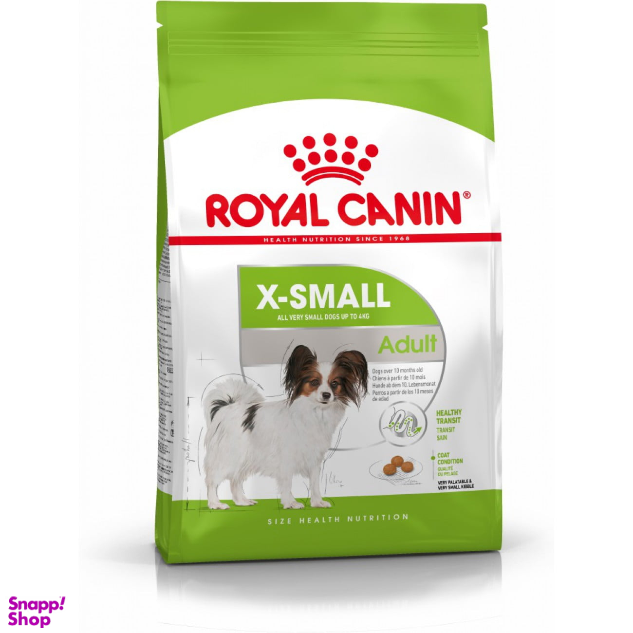 غذای خشک سگ رویال کنین طعم گوشت و مرغ مدل X-small وزن 1.5 کیلوگرم