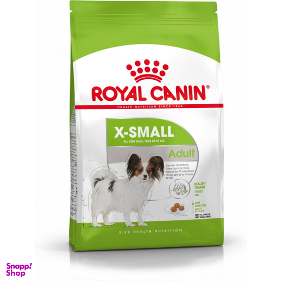 غذای خشک سگ رویال کنین طعم گوشت و مرغ مدل X-small وزن 1.5 کیلوگرم