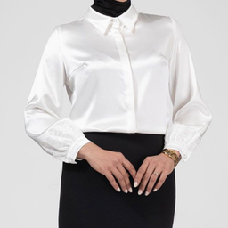 شومیز زنانه برنس مدل الیسا رنگ شیری