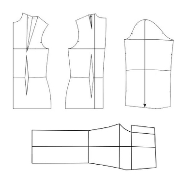 الگو آماده خیاطی بالاتنه و آستین و شلوار زنانه متد مولر کد 3 سایز 40