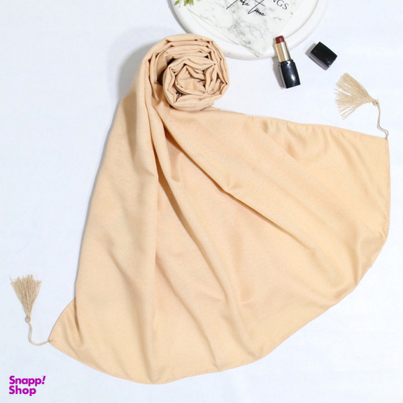 شال زنانه آنالیا مدل نخی دور دوخت منگوله دار کد 9613