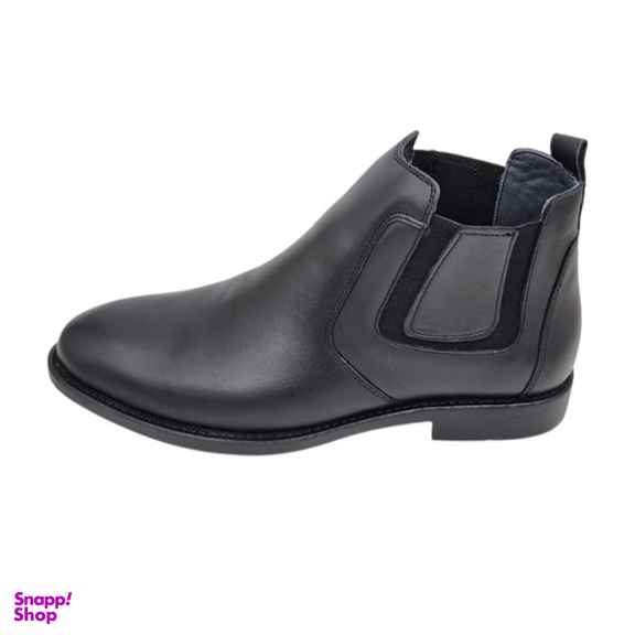 نیم بوت مردانه چرم ریباری مدل Z23 رنگ مشکی