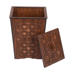 ست سطل و جادستمال کاغذی چوبی هم آدیس مدل آذین کد BF012013K